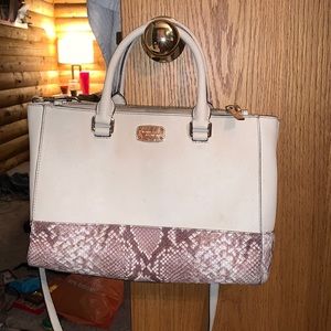 MICHAEL KORS snake off-white purse